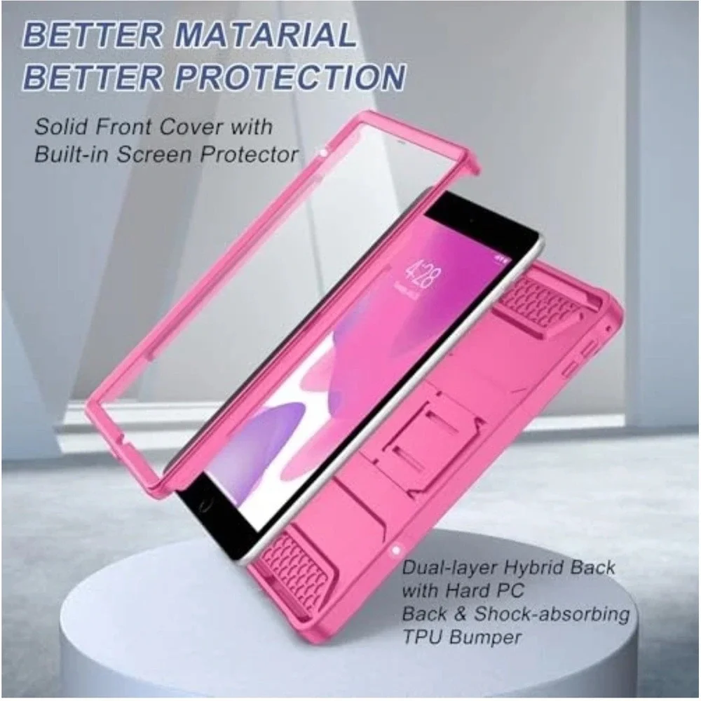 Case for iPad 6th/5th Generation 9.7 Inch 2018/2017,with Built-in Hot Pink